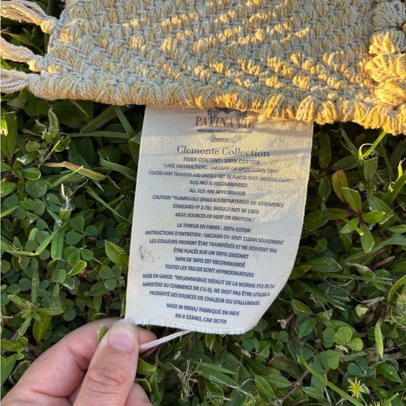 Patina Vie Clemonte Collection
Cotton Rug 58x35 Inches Machine
Washable Yellow - Picture 3 of 3